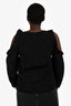 Maje Black Ruffle Cold Shoulder Top Size 3