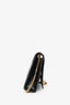 Saint Laurent 2017 Black Croc Embossed Leather Kate Crossbody Bag