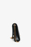 Saint Laurent 2017 Black Croc Embossed Leather Kate Crossbody Bag