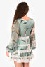 PatBo Green Floral Butterfly Print Lace Detail Dress Size 36