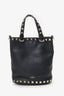 Valentino Black Rockstud Mini Bucket Bag