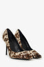 Burberry Leopard Print Ponyhair Pointed Heels Size 39