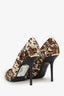 Burberry Leopard Print Ponyhair Pointed Heels Size 39