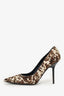 Burberry Leopard Print Ponyhair Pointed Heels Size 39