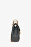 Chloe Blue Suede/Snakeskin Leather Drew Crossbody Bag