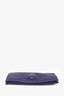 Bottega Veneta Purple Leather Intrecciato Turn Lock Clutch