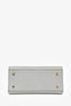 Valextra Blue Leather Mini 'Iside' Top Handle Bag with Strap