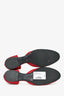Roger Vivier Red Satin Crystal Embellished Buckle D'Orsay Flats Size 36.5