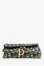 Christian Dior 2022 Blue Coated Canvas Oblique Logo Belt Bag