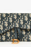 Christian Dior 2022 Blue Coated Canvas Oblique Logo Belt Bag