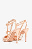 Valentino Rose Gold Sequin Rockstud Pointed Heels Size 38.5