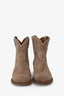 Frye Beige Leather Studded Mid-Calf Western Boots Size 8