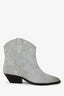 Isabel Marant Grey Suede Western Ankle Boots Size 38