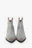 Isabel Marant Grey Suede Western Ankle Boots Size 38