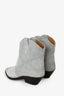 Isabel Marant Grey Suede Western Ankle Boots Size 38