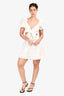 Alice + Olivia White V-Neck Sleeveless Mini Dress Size 6