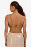 PatBO Gold Sequin Rose Sleeveless Top Size 8