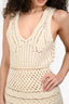 Ulla Johnson Cream Wool Lace Pattern Sleeveless Dress Size S
