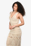 Ulla Johnson Cream Wool Lace Pattern Sleeveless Dress Size S