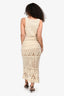 Ulla Johnson Cream Wool Lace Pattern Sleeveless Dress Size S