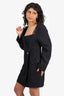 Jacquemus Black Wool Square Neck Mini Blazer Dress Size 36