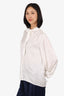 Maje Cream Satin Pussy Bow Blouse Size 1