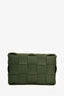 Bottega Veneta Dark Green Leather Casette Crossbody