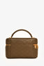 Saint Laurent Green Quilted 'Gaby' Top Handle Bag with Strap