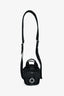 Simone Rocha Black Nylon Faux Pearl/Crystal Buckle Crossbody Bag