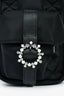 Simone Rocha Black Nylon Faux Pearl/Crystal Buckle Crossbody Bag