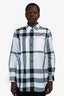Burberry Black/White Plaid Button-Up Top Size 8