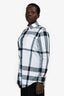 Burberry Black/White Plaid Button-Up Top Size 8