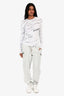Rick Owens Cream Silk Cargo Pant Joggers Size 44 Mens
