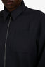 Prada Navy Wool Twill Long Zip-Up Coat Size 40