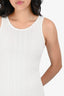 Dion Lee White Pleated Sleeveless Midi Bodycon Dress Size XS