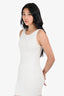 Dion Lee White Pleated Sleeveless Midi Bodycon Dress Size XS