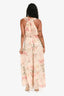 Zimmermann Beige Silk Floral Printed Jumpsuit Size 0