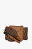 Louis Vuitton Brown Reverse Monogram Trio Pouches