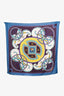 Hermès Blue/Multicolour Cashmere/Silk Printed Shawl 140 CM