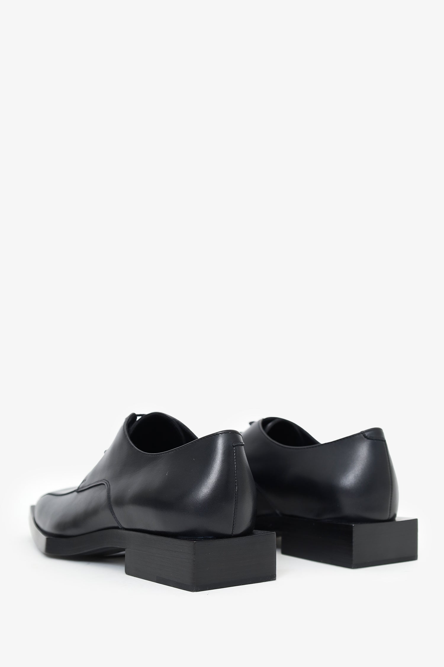 Balenciaga Black Leather Square Toe Rim Derby Size 41 Mens – Mine
