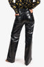 Rotate Black Faux Leather Snakes Embossed High Waisted Pants Size 0