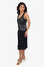 3.1 Phillip Lim Black Leather/Silk Sleeveless Dress Size 4