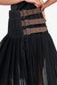Junya Watanabe Comme des Garcons Black Tulle Pleated Kilt Skirt Size XS