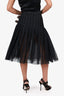 Junya Watanabe Comme des Garcons Black Tulle Pleated Kilt Skirt Size XS