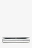 Saint Laurent Silver Metallic Leather 'Belle de Jour' Clutch