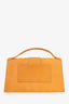 Jacquemus Orange Nubuck Leather Bambino Top Handle Bag With Strap