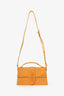 Jacquemus Orange Nubuck Leather Bambino Top Handle Bag With Strap