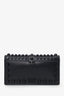 Prada Black Studded City Calf/Saffiano Leather Mini Cahier Wallet On Chain