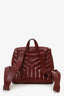 Saint Laurent Burgundy Y Quilted Calfskin Leather Small Loulou Backpack