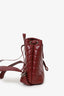 Saint Laurent Burgundy Y Quilted Calfskin Leather Small Loulou Backpack